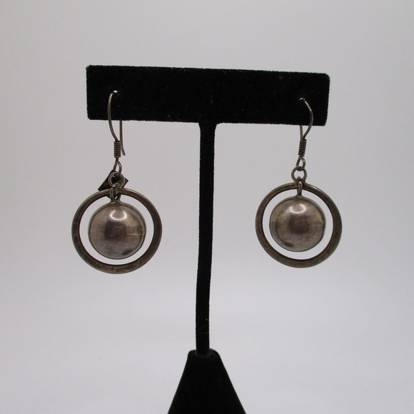 Gold Flashed Sterling Silver Ball Bead Fish Hook Earrings – BERRICLE Vintage Silver925 SLIDE BALL HOOK Pierce